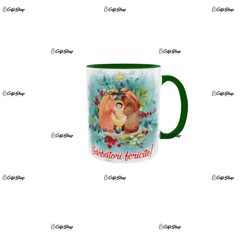 Sarbatori fericite, cana ceramica, 330ml, model cgs1708